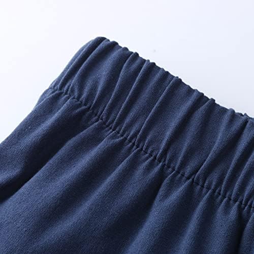 Miashui ženske ležerne ljetne hlače ravne ležerne čvrstog uboda s elastičnom strukom u boji kolekcije
