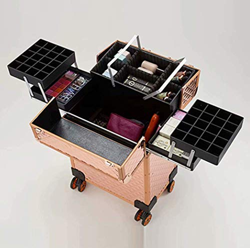 Profesionalna kotrljačka šminka umjetnica kozmetička futrola kutije za zaustavljanje kutije za skladištenje aluminija legura kozmetički