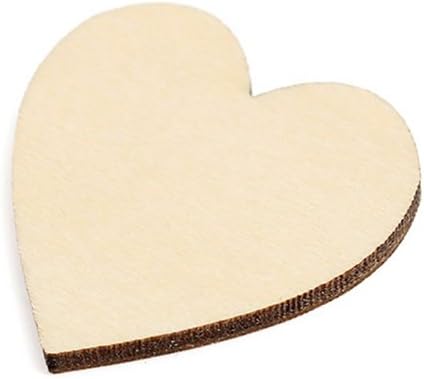 FRIDG frigidssm 50 kom jednostavan drveni ljubavni oblik srca DIY Hanging Heart običan ukras zanati Multi-boja 2cm / 0.79 Inch