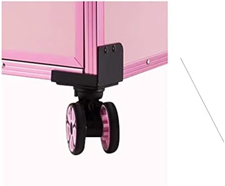 Xmtxzym šminka prtljage kozmetika kozmetika kutija za odlaganje ružičaste retro profesionalne šminke kotače kotače