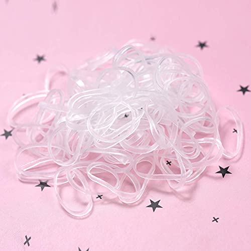 Youxuan 1000-pakovanje elastičnih Vezica za kosu neklizajuće gumene trake za kosu za djevojčice, Clear
