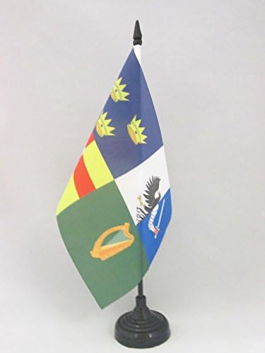 AZ zastava Irska 4 provincije zastava tablice 5 '' x 8 '' - Četiri irske provincije Zastava stola 21 x 14 cm - crna plastična stick