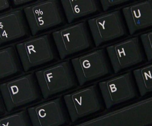 4keyboard Engleske oznake tastature za Netbook računare na crnoj pozadini