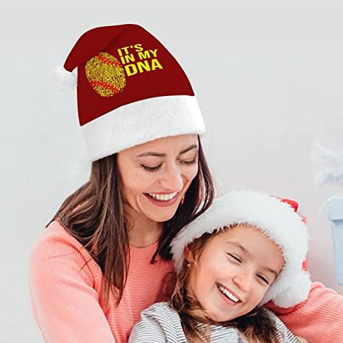 Softball je u mojoj DNK Božić šešir Santa šešir Funny Božić kape Holiday Party kape za žene / muškarci