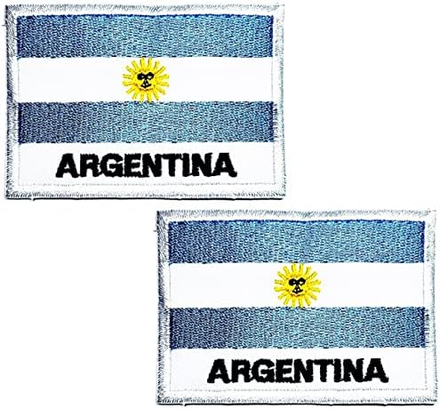 Kleenplus 2kom. 1, 7X2, 6 INČA. Zastava Argentine Zastava Zemlje Zastava Amblem Uniforma Sew Glačalo Na Zakrpama Modni Dodatni Zanatski Projekti Aplikacija Za Šivanje Kostima