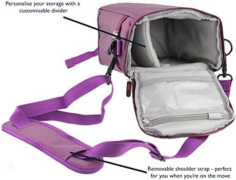 Navitech Purple zaštitna prenosiva ručna Dvogledna torbica i putna torba kompatibilna sa Nikon Monarch 10x42