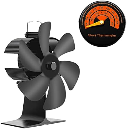 XFADR SRLIWHITE 6 lopatica sa toplotnim napajanjem ventilator Crni kamin Log drveni gorionik Eko-ventilator tihi Kućni ventilator