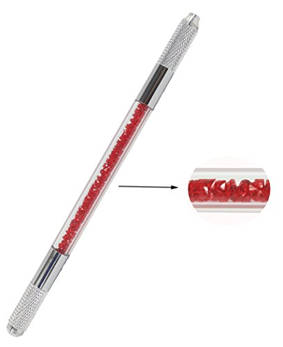 Xiaoyu 3 u 1 Kristalna multifunkcionalna ručna tetovaža olovka za trajno šminkanje obrva Microblading Pen-Bijela
