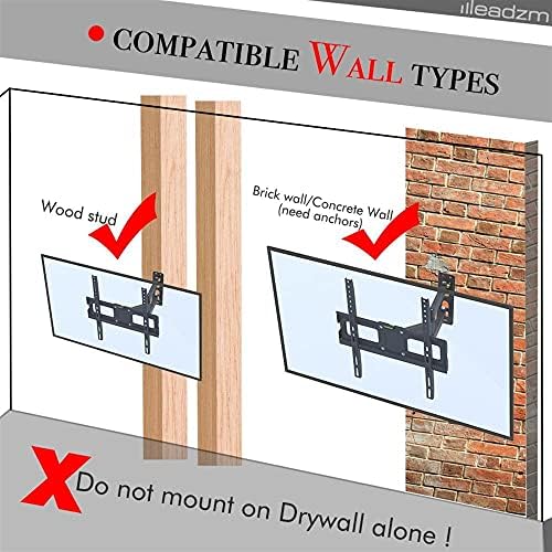 Zidni Nosači od nerđajućeg čelika TV zid za većinu 32-65 inča ravni zakrivljeni televizori,uski zidni stalak do 35kg podesiv po visini