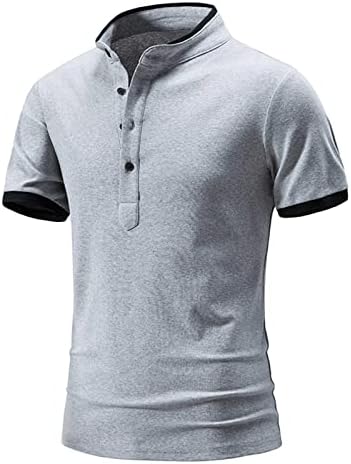 Muške Golf polo majice kratki rukav ljetni ležerni vrhovi Slim Fit jednobojni Osnovni teniski sportski dugme Henley majice