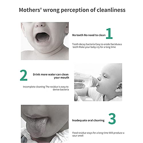Babyfutur sredstvo za čišćenje jezika za bebe, sredstvo za čišćenje usta za bebe ,sredstvo za pranje zuba za novorođenčad sa papirnom ručkom,32kom jednokratni zubni štap za čišćenje Gaze Baby Dental Care za bebu od 0-36 mjeseci