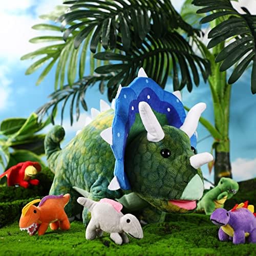 15,7 inča plišana dinosaura plišana životinja sa 5 slatkih malih dinosaura u trbuškom nosaču mekani gudljivo punjeni životinjski jastuk za rođendansku zabavu Favoriti ideju o djelu za mlade
