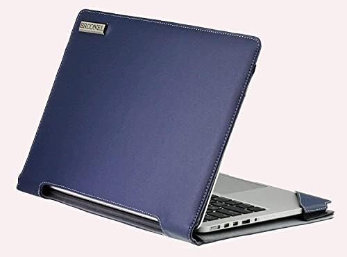 Bronel - Profil Series - Plava kožna futrola za laptop kompatibilna sa Acer Chromebook centriful 511 R752T kabriolet 11.6