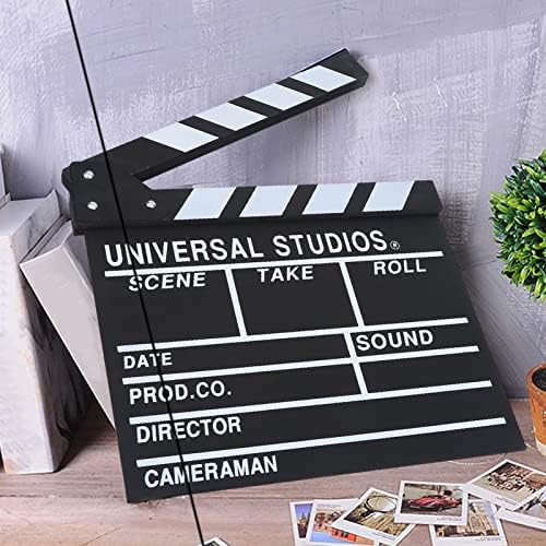 Režiseri Clapboard, drvena filmska filmska ploča 30 x 27cm / 11,8 x 10,6 inča izrezana akciona scena ploča za pljeskanje, fotografski