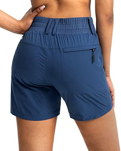 Viodia Ženski 5 planinarski golf kratke hlače sa džepovima visoki struk Stretch Cargo kratke hlače za žene Ležerne ljeto