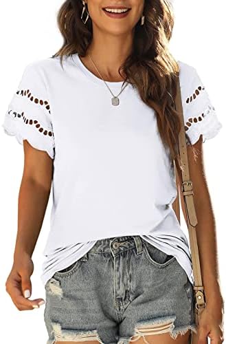 Trening majice za žene modni Casual Dressy bluze kratki rukav ljetni vrhovi jednobojne T-Shirt tunike