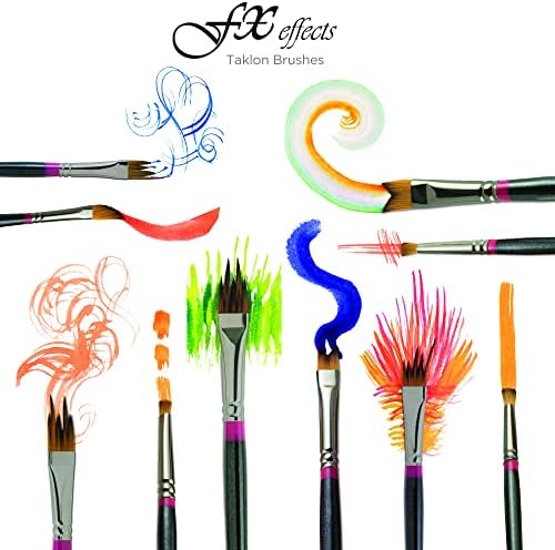 Creative Mark FX specijalni efekti Paint Brush Set Unique Ribbon, Multi-Line, Angular Dabber Style Professional Artist Paintbrushes