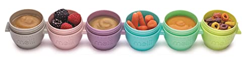 Melii Snap & Go kontejneri za čuvanje hrane za bebe sa poklopcima, kontejneri za užinu, sef za zamrzivač-Set od 10, 2oz & amp; 4oz
