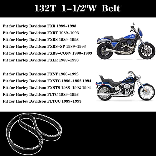 GYUPTRK stražnji Pogonski pojas 132t 1-1 / 2 odgovara za Harley Davidson Softail Tour Electra Glide Rider Fat Boy Heritage FLT FXR