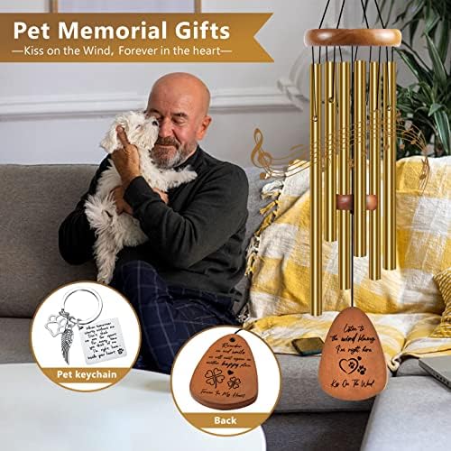 PRSATHM Dog Memorial Gifts for Loss of Dog-30 Pet Memorial Wind Chimes & amp; privjesak za ključeve pet Sympathy Memorial Gifts pet