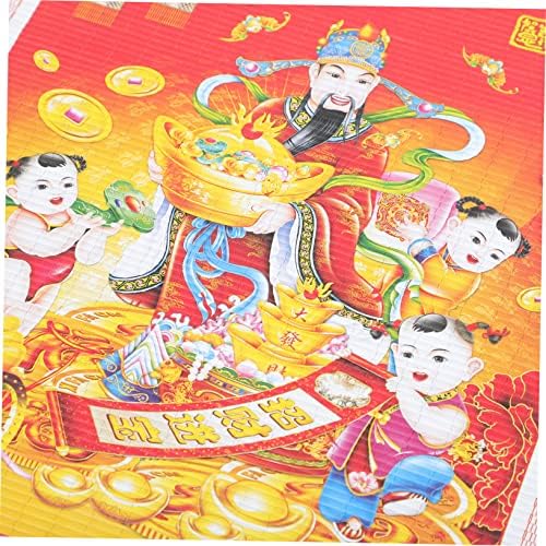 TOFFICU 3PCS 2024 Zidni kalendar Zidni kalendar Papir Kineski zodijački viseći pomak